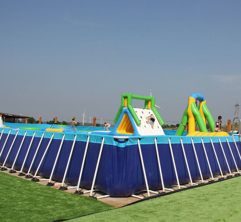 Большой каркасный летний бассейн 15 x 30 x 1 м (рис.4)